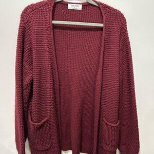 Zenana Outfitters Women's Deep Red Cardigan